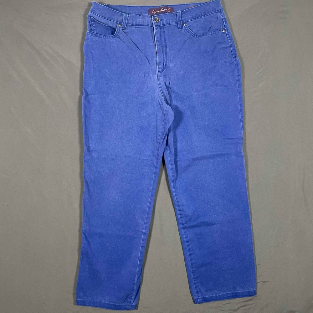 Gloria Vanderbilt Amanda High Rise Tapered Jeans Blue Womens 12 Periwinkle Pants